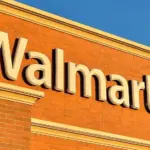 Walmart sign at store exterior. Novi^ Michigan^ USA - AUGUST 8^ 2021: