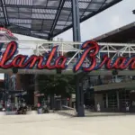 An entrance to Truist Stadium in Atlanta^ Georgia -- home field of Major League Baseball team of Atlanta Braves. Atlanta^ GA^ USA: June 12^2021