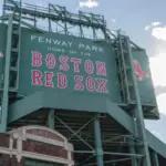 Boston Red Sox sign at Fenway Park Boston^ MA^ USA^ 2020-09-05