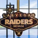 Las Vegas Raiders sign in the Resorts World casino JUN 28^ 2021