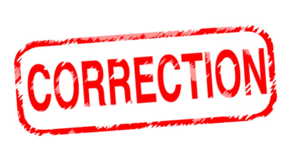 correction
