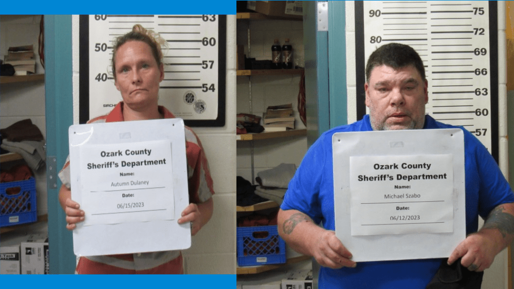 The Ozark County Sheriffs Office Reports A Couple Of Arrests E