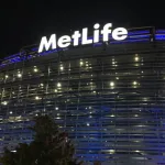 MetLife Stadium exterior view night NX - home New York Giants ^ Jets.