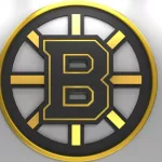 Emblem of the Boston Bruins. The Boston Bruins are a professional ice hockey team. Logo for presentation or infographics. 3D render. 3D Illustration