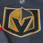 Detail of the Vegas Golden Knights jersey. The Golden Knights are a NHL hockey team. Calgary^ Alberta - September 26^ 2024