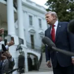 President Donald J. Trump boards Marine One on the South Lawn of the White House^ Friday^ May 8^ 2026