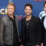 Barry Knox^ Josh McSwain^ Matt Thomas^ Scott Thomas^ Parmalee at the Academy of Country Music Awards 2018 at MGM Grand Garden Arena on April 15^ 2018 in Las Vegas^ NV