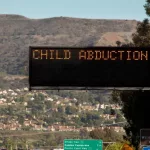 Freeway Sign advising of a child abduction