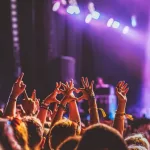 crowd watching rock concert