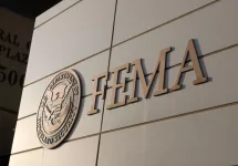 Logo and FEMA lettering on the Federal Emergency Management Agency Headquarters Building. Washington^ DC USA; August 3^ 2024