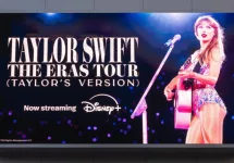 Advertisement for Taylor Swift The Eras Tour at L.A. Live in Downtown. March 17^ 2024 - Los Angeles^ CA USA