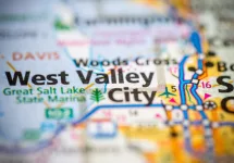 West Valley City. Utah. USA as seen on map