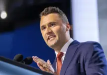 Turning Point USA CEO Charlie Kirk at the Republican National Convention. Milwaukee^ Wisconsin - July 15^ 2024
