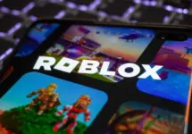 Roblox game application displayed on mobile device