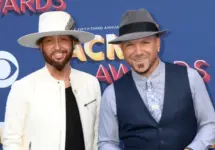 Preston Brust^ Chris Lucas^ LOCASH at the Academy of Country Music Awards 2018 at MGM Grand Garden Arena on April 15^ 2018 in Las Vegas^ NV