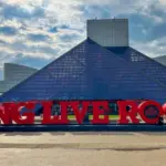 The Rock and Roll Hall of Fame and Museum in Downtown Cleveland Ohio USA Cleveland^ Ohio USA - April 22^ 2023