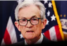 Jerome Powell^ the chair of the US Federal Reserve^ is seen during an interview in Washington^ DC^ United States^ on September 22^ 2025.