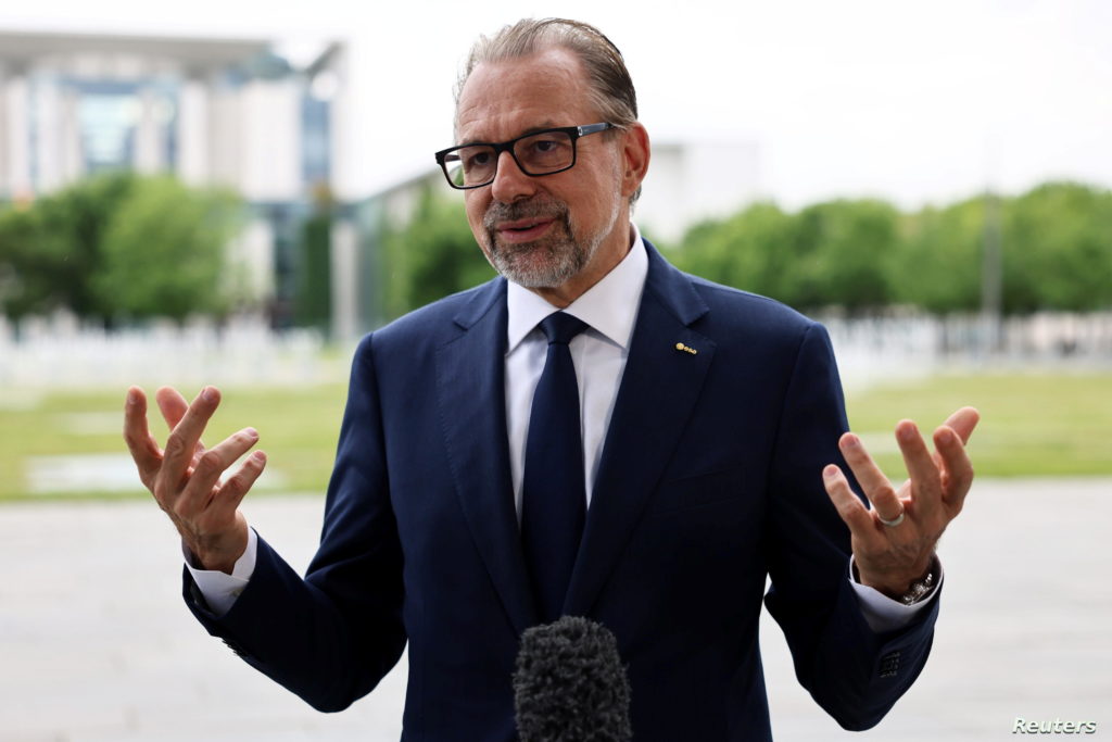 esa-head-aschbacher-attends-interview-in-berlin