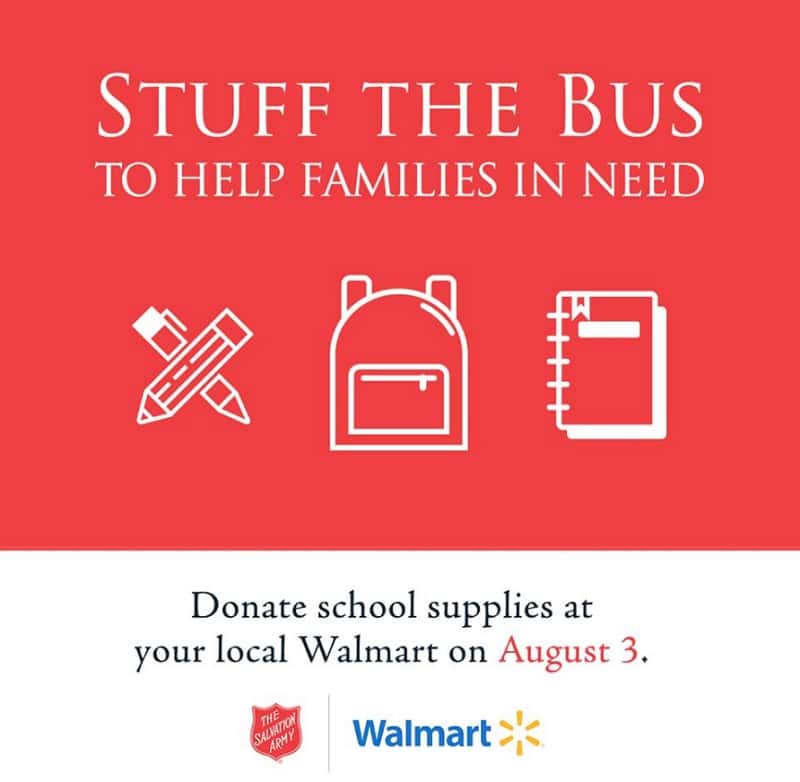 Salvation Army And Walmart Partnering To 'Stuff The Bus' WHVOFM