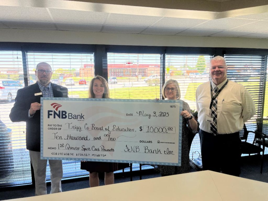 GOOD NEWS: FNB Delivers $10K First-Quarter Spirit Card Funds To Trigg County - Vimarsana News