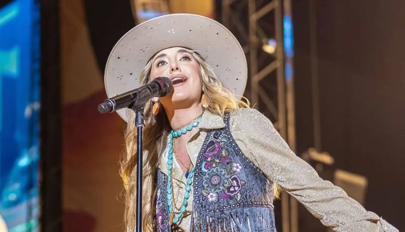 Lainey Wilson performing at Watershed Festival at The Gorge Ampitheater^ George^ Washington USA - August 6^ 2023: Country music recording artist Lainey Wilson performing at Watershed Festival at The Gorge Ampitheater^ August 6^ 2023