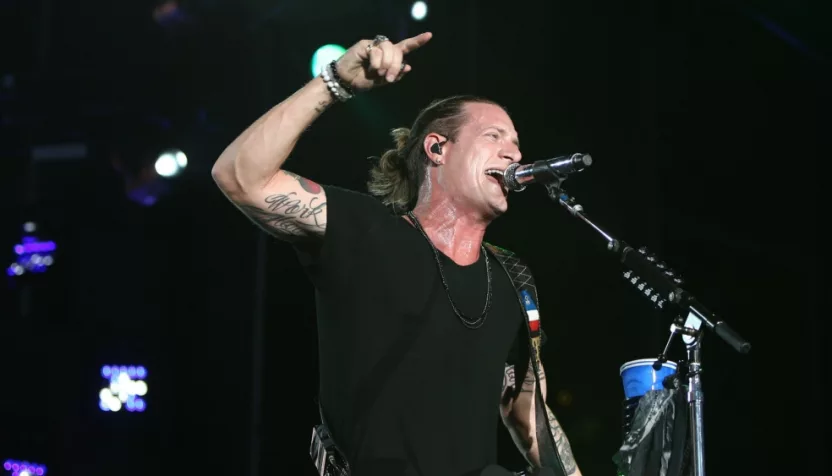 Tyler Hubbard of Florida Georgia Line performs during the 'Kick The Dust Up' Tour at Vanderbilt Stadium on July 11^ 2015 in Nashville^ Tennessee.