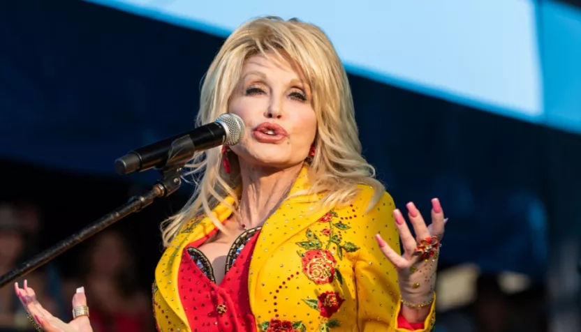 Dolly Parton performs at The Newport Folk Festival in Rhode Island. Newport^ Rhode Island^ USA - July 27^2019