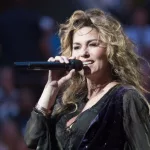 Shania Twain performs during opening ceremony at US Open Championships day 1 at Billie Jean King Tennis center. New York^ NY USA - August 28^ 2017