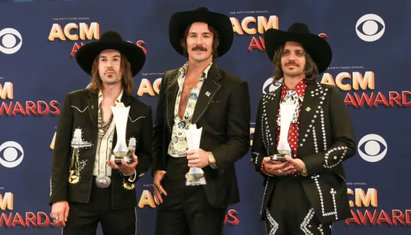 (L-R) Jess Carson^ Mark Wystrach and Cameron Duddy of Midland attend the 53rd Annual Academy of Country Music Awards on April 15^ 2018 at MGM Grand in Las Vegas^ Nevada.