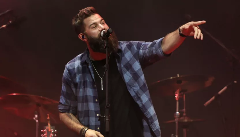 NASHVILLE^ TN - JUN 3: Jordan Davis performs at CMT's RAMJAM on June 3^ 2019 at TopGolf in Nashville^ Tennessee.