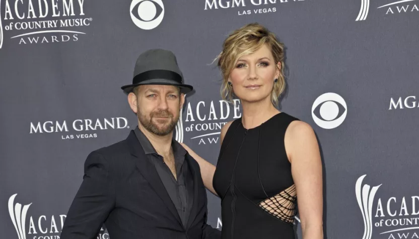 Kristian Bush and Jennifer Nettles of Sugarland attend the 46th Annual Academy of Country Music Awards in Las Vegas^ Nevada on April 3^ 2011.