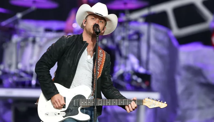 Justin Moore performs onstage at the 2015 FarmBorough Festival - Day 2 at Randall's Island on June 27^ 2015 in New York City.