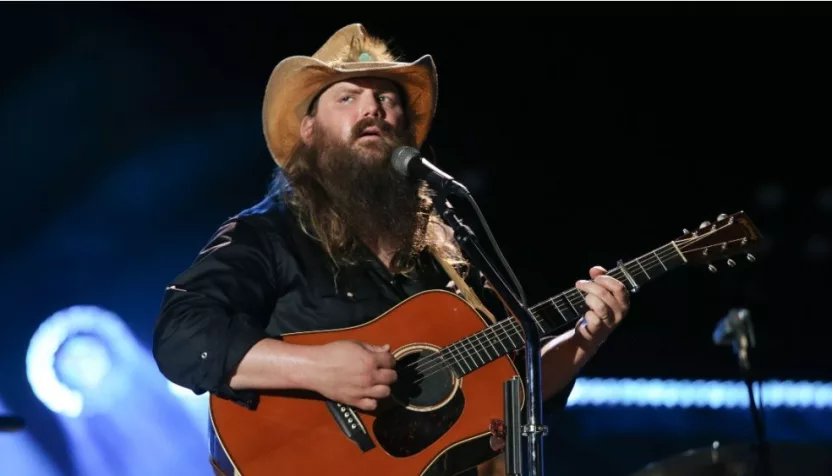 Chris Stapleton performs at the 2018 CMA Fest at Nissan Stadium on June 9^ 2018 in Nashville^ Tennessee.