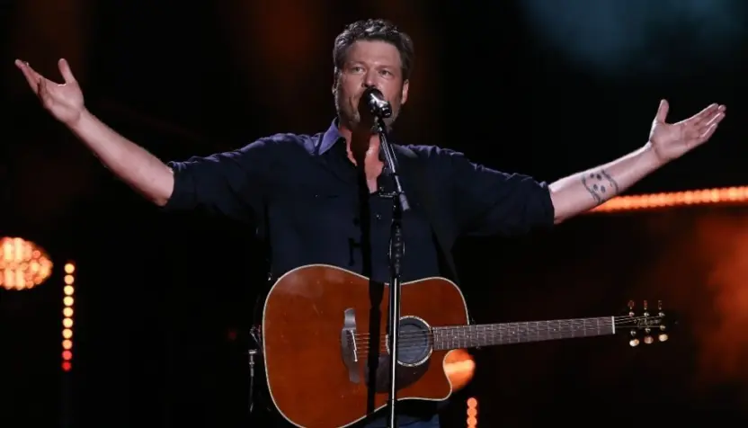 Blake Shelton performs in concert during the 2017 CMA Music Festival on June 9^ 2017 at Nissan Stadium in Nashville^ Tennessee.