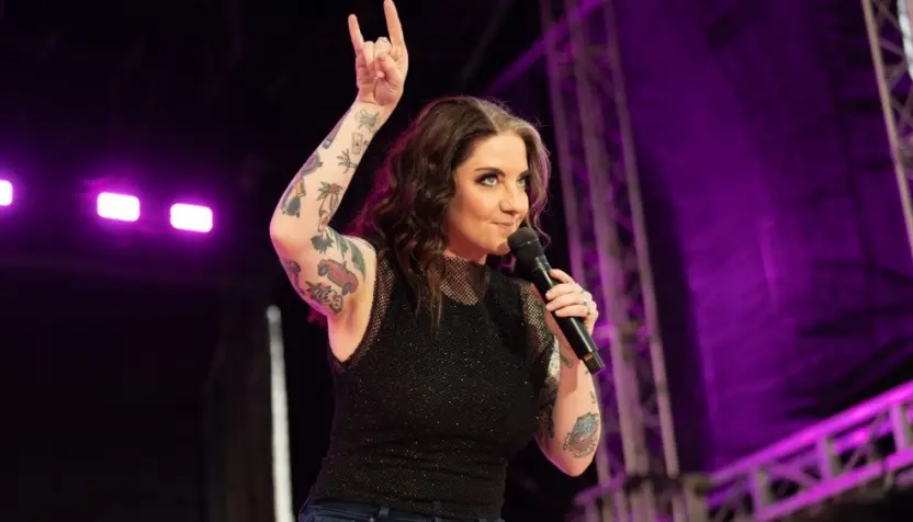 Ashley McBryde performs in concert on April 5^ 2024 in Fort Lauderdale^ Florida. The performance was part of the Tortuga Music Festival.