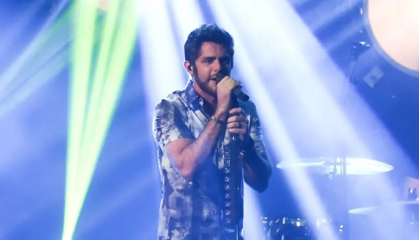 Thomas Rhett performs at the iHeartRadio Album Release Party with Thomas Rhett on September 28^ 2015 at the iHeartRadio Theater in New York City.
