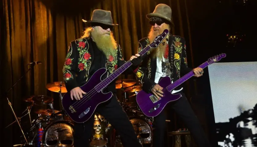 Dusty Hill and Billy Gibbons of ZZ Top at the Harley-Davidson 110th Anniversary Celebration in Milwaukee^ WI^ United States on August 31^ 2013