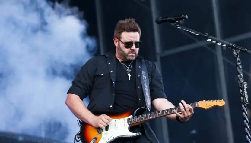 Randy Houser performs during Luke Bryan's 'Kick The Dust Up' Tour at Vanderbilt Stadium on July 11^ 2015 in Nashville^ Tennessee.