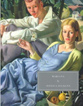 The Persephone Books’ cover of the Monica Dickens’ novel Mariana which features a painting of a young man and woman lounging in the grass.