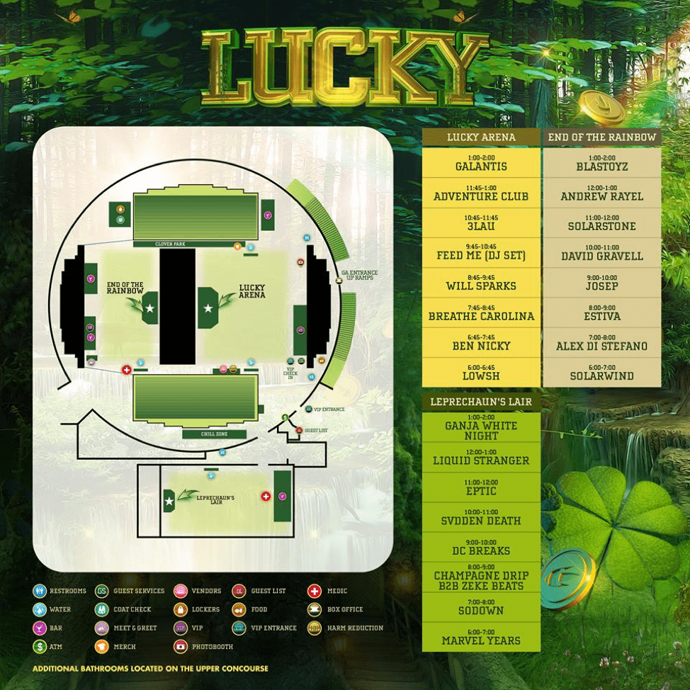Venue Map of Lucky 2019