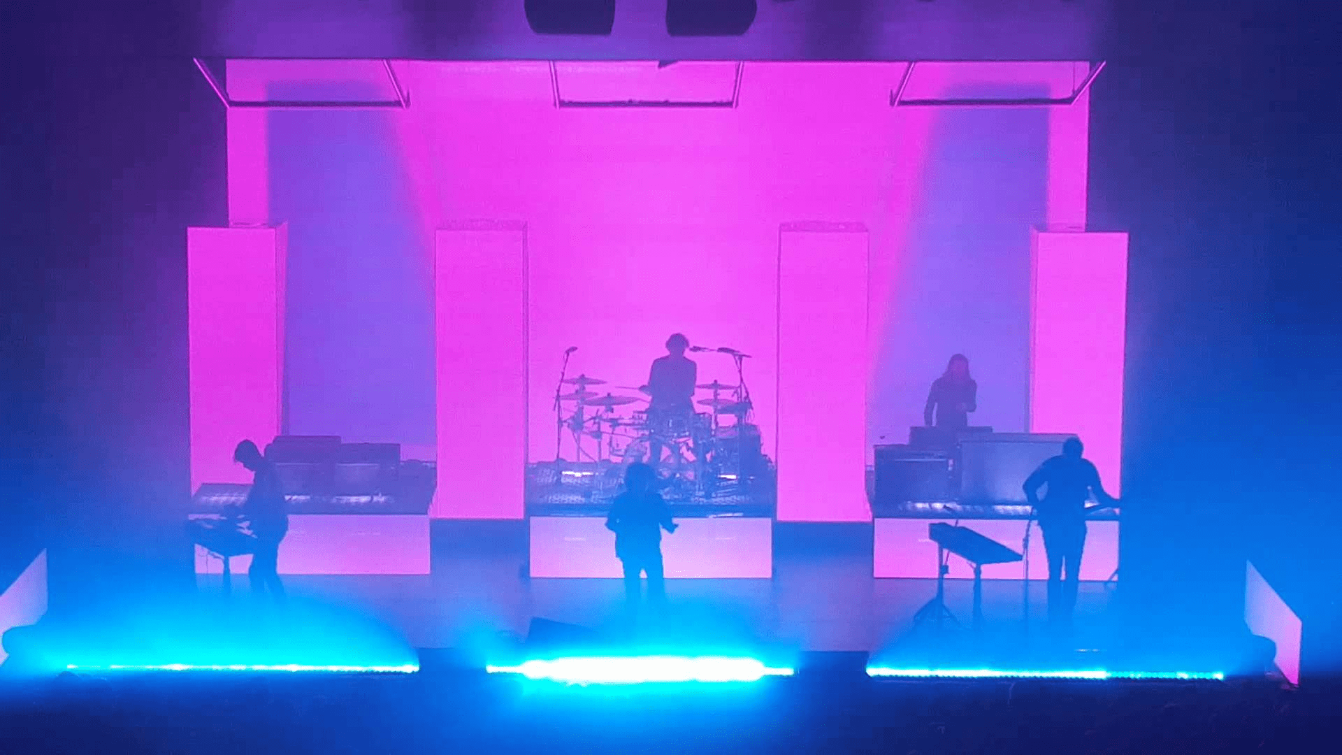 The 1975’s live set while on tour in 2017.