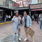 Photo of Sofia and Carson shot at Pike Place Market