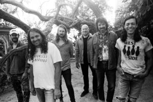 Black and white image of the band members of The War on Drugs