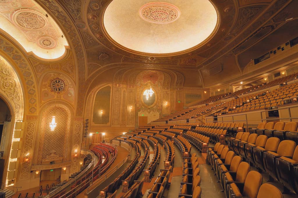 grand interior of The Paramount theatre in seattle. 