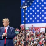 President Donald Trump at a campaign rally. Battle Creek^ Michigan / United States - December 18^ 2019