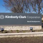 Kimberly-Clark Corporation’s sign at its headquarters in Irving^ Texas^ USA. Irving^ Texas^ USA - March 20^ 2022