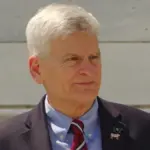 U.S. Sen. Bill Cassidy (R-La.) walks out of the U.S. Capitol. WASHINGTON^ DC - April 18^ 2024