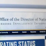 Photo of the office of the director of national intelligence page on a monitor screen
