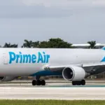Amazon Prime Air Boeing 767-300ER(BDSF) airplane at Miami airport in the United States. Miami^ United States - November 6^ 2025