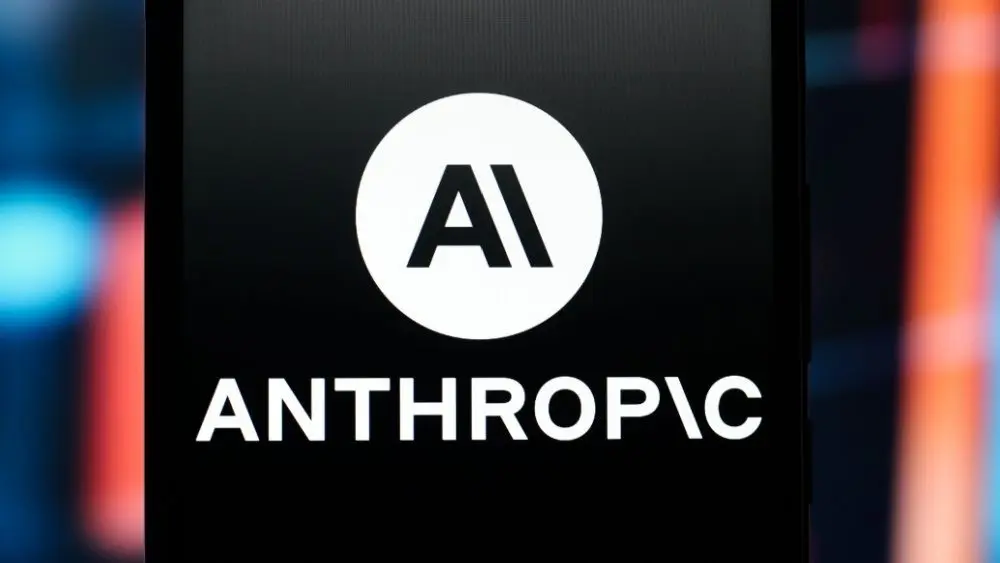 The Anthropic AI logo is seen displayed on a smartphone screen. October 9^ 2025^ United States